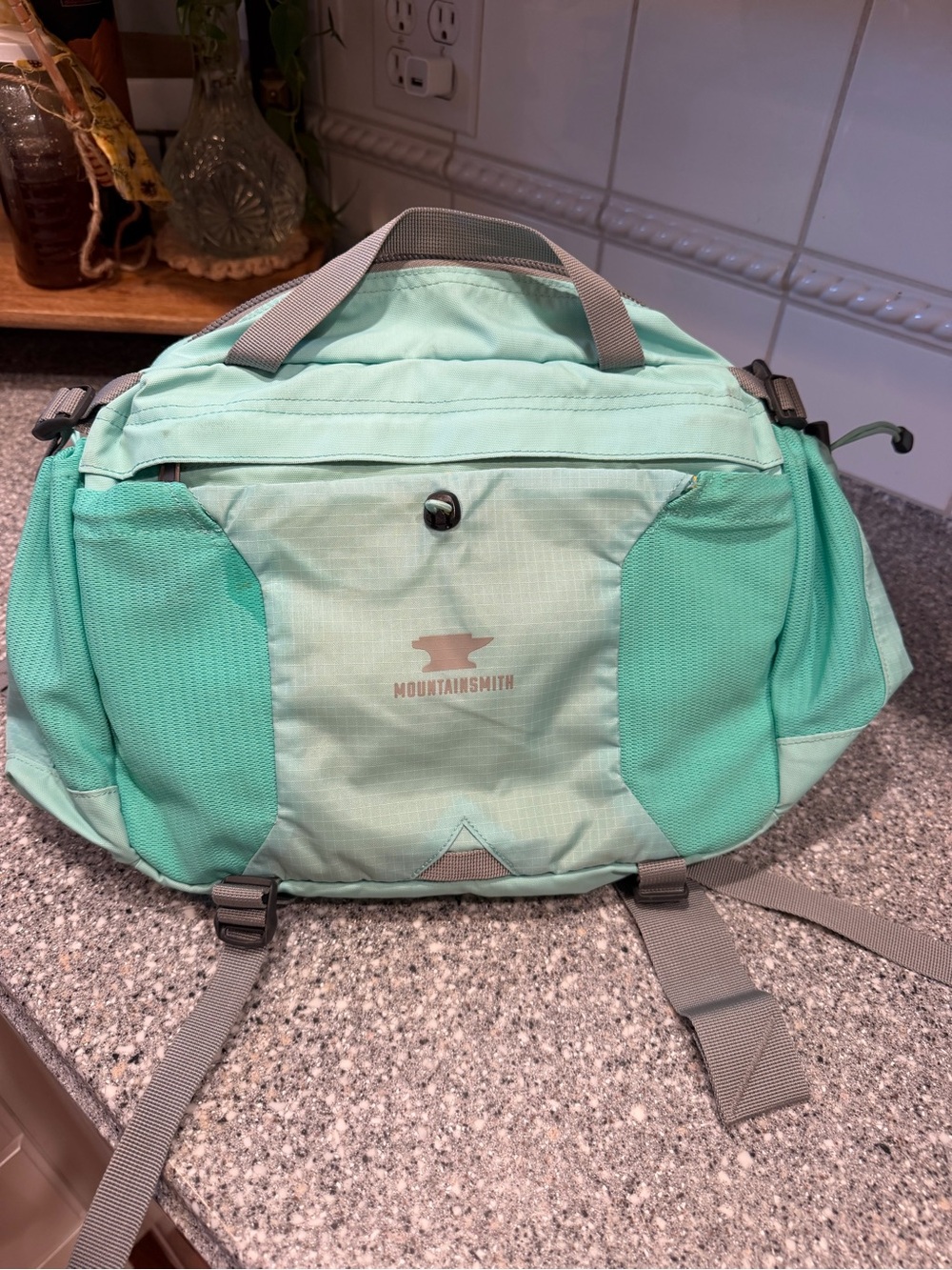 Mountainsmith Tour Lumbar Pack Teal Hiking Waist Bag Nylon Designed In Colorado